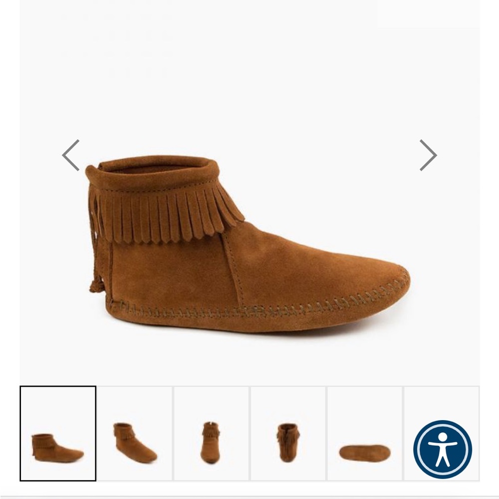 Never worn Minnetonka boots